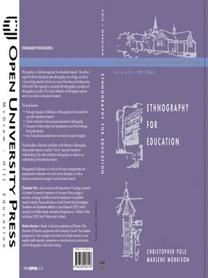 cover image of Ethnography for Education